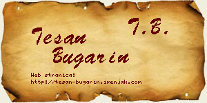 Tešan Bugarin vizit kartica